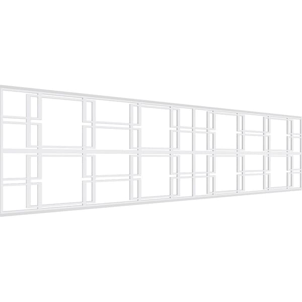 Ekena Millwork Set of Four Panels for 94 1/2"W x 24 1/4"H Granby Fretwork Wainscot Wall Paneling WPKP12X01X47GBY - main
